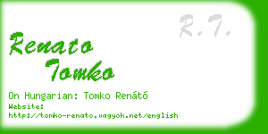 renato tomko business card